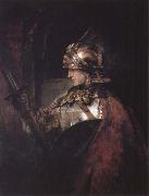 REMBRANDT Harmenszoon van Rijn A Man in Armour oil painting